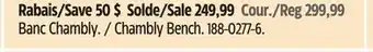 Canadian Tire CANVAS Chambly Bench offer