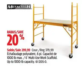 Canadian Tire Metaltech 6' Multi-Use Work Scaffold offer