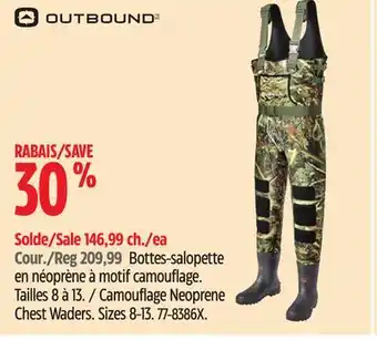 Canadian Tire Outbound Camouflage Neoprene Chest Waders offer