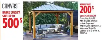 Canadian Tire CANVAS Kingsmere Single-Tier Gazebo offer
