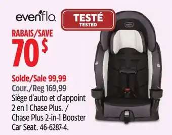 Canadian Tire Evenflo Chase Plus 2-in-1 Booster Car Seat offer