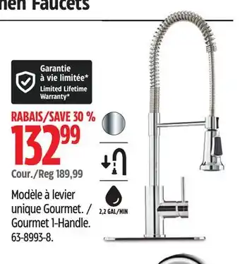 Canadian Tire PEERLESS Gourmet 1-Handle offer