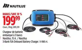 Canadian Tire Nautilus 3-Bank 15A Onboard Battery Charger offer