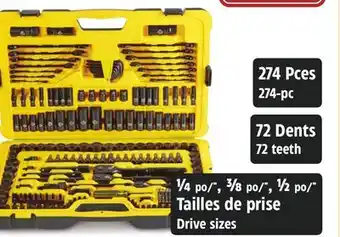 Canadian Tire Stanley Professional Grade Black Chrome Socket Set, 274-pc, SAE/Metric offer