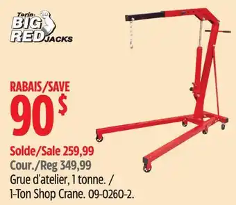 Canadian Tire Big Red 1-Ton Shop Crane offer