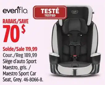 Canadian Tire Evenflo Maestro Sport Car Seat, Grey offer