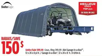 Canadian Tire Shelter Logic Garage-in-a-Box, 12 x 24 x 8´ h offer