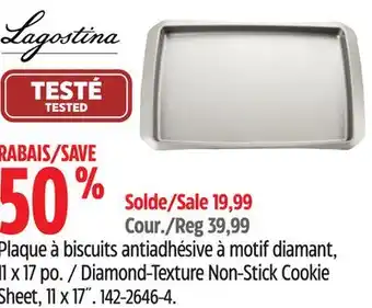 Canadian Tire Lagostina Diamond-Texture Non-Stick Cookie Sheet, 11 x 17˝ offer