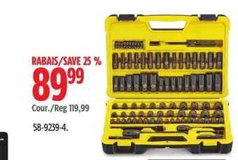 Canadian Tire Stanley Professional Grade Black Chrome Socket Set, 99-pc, SAE/Metric offer