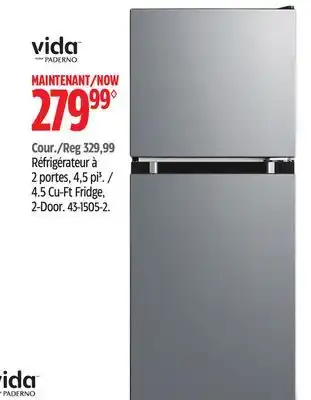 Canadian Tire Vida by PADERNO 4.5 Cu-Ft Fridge, 2-Door offer