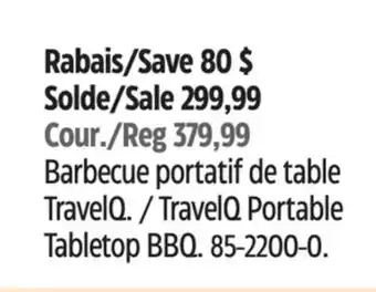 Canadian Tire Napoleon TravelQ Portable Tabletop BBQ offer