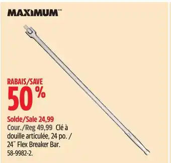 Canadian Tire MAXIMUM 24˝ Flex Breaker Bar offer