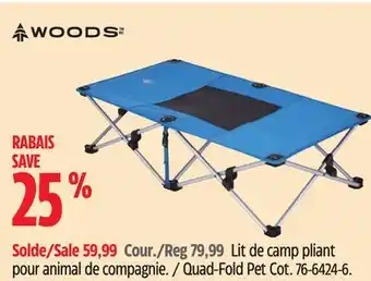 Canadian Tire Woods Quad-Fold Pet Cot offer