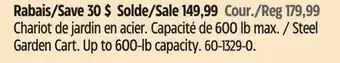 Canadian Tire Yardworks Steel Garden Cart offer