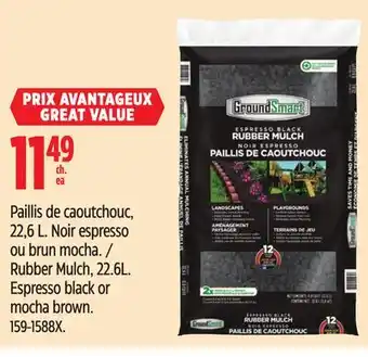 Canadian Tire GroundSmart Rubber Mulch, 22.6L offer