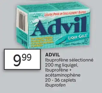Brunet ADVIL Ibuprofène sélectionné 200 mg liquigel, Ibuprofène + acétaminophène offer