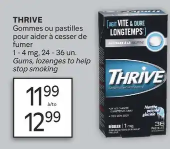 Brunet THRIVE Gommes ou pastilles pour aider à cesser de fumer 1 - 4 mg offer