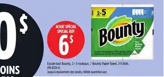 Canadian Tire Bounty Paper Towel, 2=5 Rolls offer