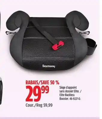 Canadian Tire Harmony Elite Backless Booster offer