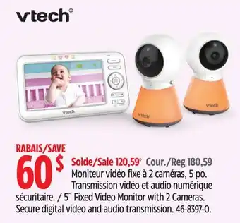 Canadian Tire VTech 5˝ Fixed Video Monitor with 2 Cameras offer