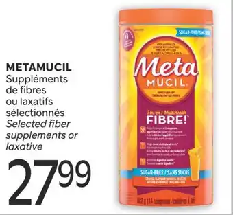 Brunet METAMUCIL Suppléments de fibres ou laxatifs sélectionnés offer