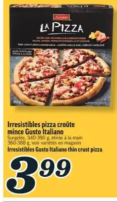 Marché Richelieu IRRESISTIBLES PIZZA CROÛTE MINCE GUSTO ITALIANO | IRRESISTIBLES GUSTO ITALIANO THIN CRUST PIZZA offer