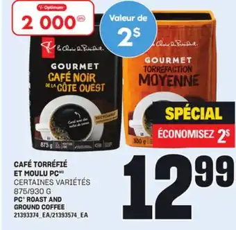Provigo CAFÉ TORRÉFIÉ ET MOULU PC, 875/930 G offer