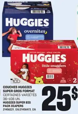 Provigo COUCHES HUGGIES SUPER GROS FORMAT, 36-108 UN offer