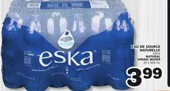 Marches Tradition ESKA NATURAL SPRING WATER offer