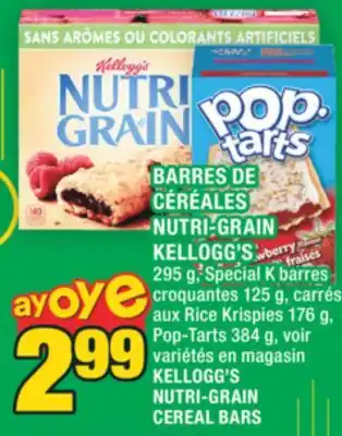 Super C BARRES DE CÉRÉALES NUTRI-GRAIN KELLOGG'S | KELLOGG'S NUTRI-GRAIN CEREAL BARS offer