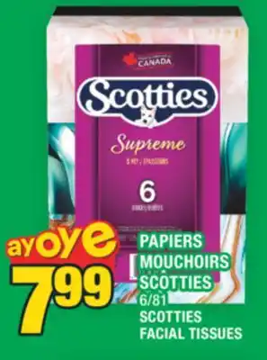 Super C PAPIERS MOUCHOIRS SCOTTIES | SCOTTIES FACIAL TISSUES offer