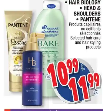 Jean Coutu HEAD & SHOULDERS,HERBAL ESSENCES,PANTENE Selected hair care and hair styling products offer