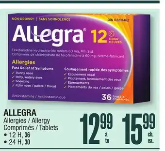 Jean Coutu ALLEGRA Allergy Tablets offer