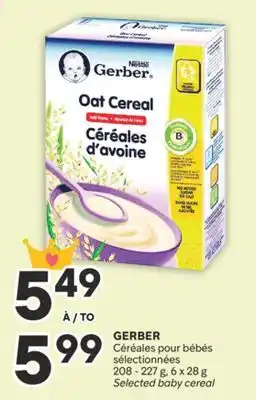 Brunet GERBER Céréales pour bébés sélectionnées offer