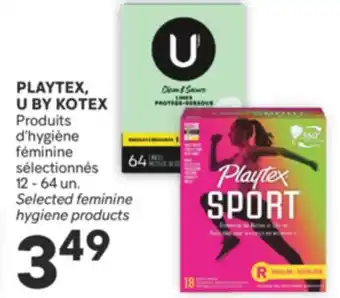 Brunet PLAYTEX U BY KOTEX Produits d' hygiène féminine sélectionnés offer