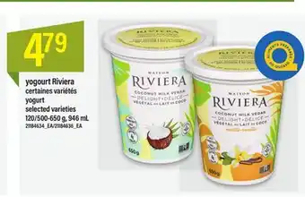 Maxi YOGOURT RIVIERA, 120/500-650 g, 946 mL offer