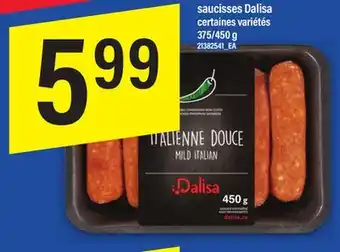 Maxi SAUCISSES DALISA, 375/450 G offer