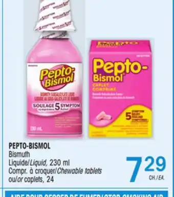 Uniprix PEPTO-BISMOL Bismuth Liquide/Liquid, Compr. à croquer/Chewable tablets offer
