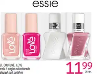 Uniprix ESSIE GEL COUTURE, LOVE vernis à ongles sélectionnés/Selected nail polishes offer