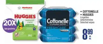Jean Coutu COTTONELLE, HUGGIES Selected wipes offer