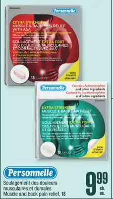 Jean Coutu PERSONNELLE Muscle and back pain relief offer