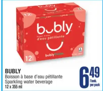Jean Coutu BUBLY Sparkling water beverage offer
