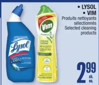 Jean Coutu LYSOL, VIM Selected cleaning products offer