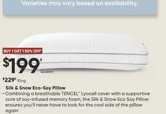 Dormez Vous Silk & Snow Eco-Soy Pillow offer
