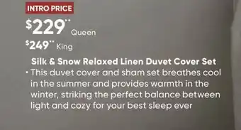 Dormez Vous Silk & Snow Relaxed Linen Duvet Cover Set offer