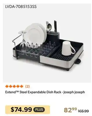 Shopper+ Extend Steel Expandable Dish Rack - Joseph Joseph offer