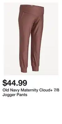 Old Navy Old Navy Maternity Cloud+ 7/8 Jogger Pants offer