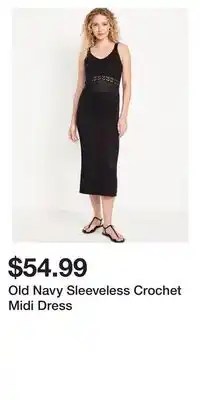 Old Navy Old Navy Sleeveless Crochet Midi Dress offer