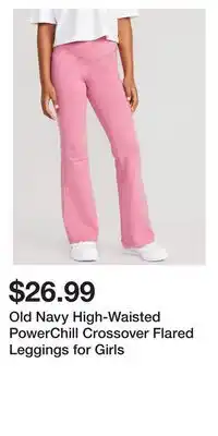Old Navy Old Navy High-Waisted PowerChill Crossover Flared Leggings for Girls offer