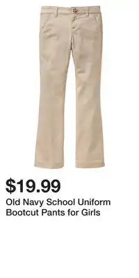 Old Navy Old Navy School Uniform Bootcut Pants for Girls offer